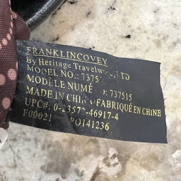 Franklin Covey Black Laptop Briefcase Triple Gusset Bag Tote+ Wallet Organizer - Picture 11 of 16